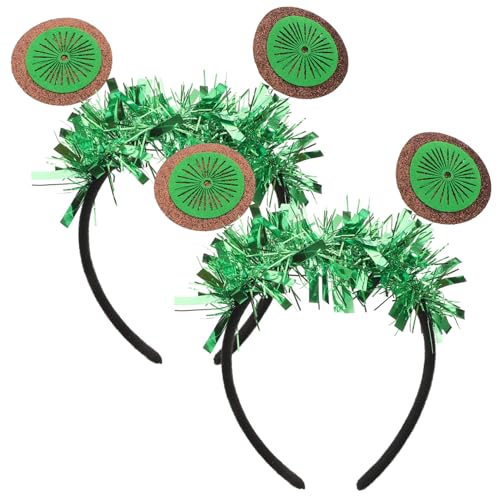 WRITWAA 2 Stück Kiwi Haarschmuck aus Filz und Rutschfester Bequemer Haarreif für Party Performance und Familienfeier Kreatives Obst Stirnband für Mädchen von WRITWAA