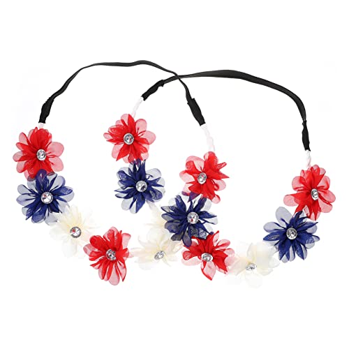 WRITWAA 2 Stück Partydekoration Stirnband Blume Stirnbänder Festival Vierte Dekorationen Unabhängigkeit Blau Mädchen Freiheit Patriotisch 4. Stirnband Haarzubehör Us-stirnband Stoff WRITWAA 2 Stück Partydekoration Stirnband Blume Stirnbänder Festival Vierte Dekorationen Unabhängigkeit Blau Mädchen Freiheit Patriotisch 4. Stirnband Haarzubehör Us-stirnband Stoff von WRITWAA
