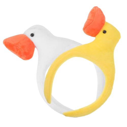WRITWAA 2 Stück Stirnbänder für Damen Niedliche Haarreifen für Halloween Party Cosplay Einfaches Lustiges Accessoire für Erwachsene Gelb Weiß von WRITWAA