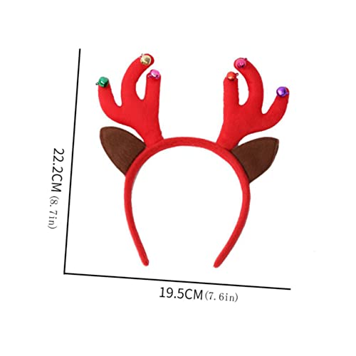 WRITWAA 2 Stück Teiliges Weihnachts Haarreifen mit Rentiergeweih und Glocken Leichtes Sicheres Material Lustige Haar Accessoires für Weihnachtsfeier Kostümparty Gruppenfotos und Festliche von WRITWAA