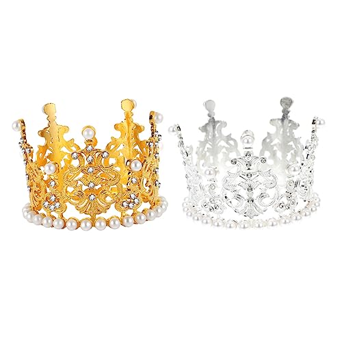 WRITWAA 2 Stück Tiara hochzeitsdeko kleine Diadem-Kuchendekoration krone kuchen Perlenkrone Kuchendekor Hochzeitstorte Dekoration Krone für Mädchen künstliche Perle WRITWAA 2 Stück Tiara hochzeitsdeko kleine Diadem-Kuchendekoration krone kuchen Perlenkrone Kuchendekor Hochzeitstorte Dekoration Krone für Mädchen künstliche Perle von WRITWAA
