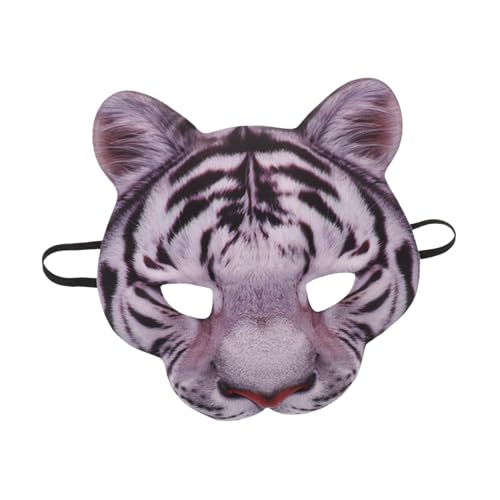 WRITWAA 2 Stück Tiger Tiermasken für Karneval und Halloween Atmungsaktive Leichte Cosplay Halbgesichtsmasken mit Belüftungslöchern Ergonomisch Komfortabel für Kostümpartys und Outdoor von WRITWAA