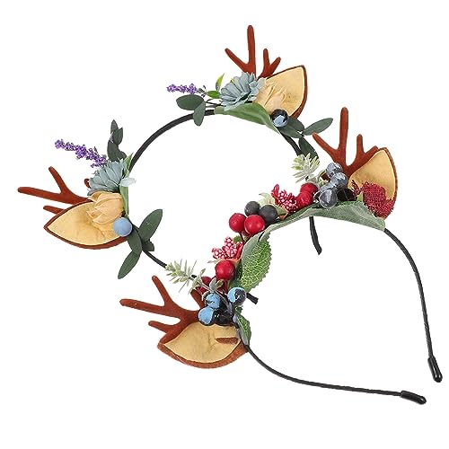 WRITWAA 2 Stück Weihnachtliche Rentier Geweih Haarreif Haarschmuck Party Cosplay Zubehör Flexibel und Bequem für Festliche Anlässe Wie Weihnachten Geburtstage Karneval von WRITWAA