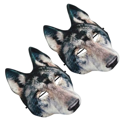 WRITWAA 2 Stück Wolfsmaske Tierwolf Kostümmaske Maskerade Kostümmaske Wolfsgesichtsmasken Halbgesicht Karnevalsmaske Halloween Wolfskostümmaske Maskerade Wolfskostümmaske Grau Eva WRITWAA 2 Stück Wolfsmaske Tierwolf Kostümmaske Maskerade Kostümmaske Wolfsgesichtsmasken Halbgesicht Karnevalsmaske Halloween Wolfskostümmaske Maskerade Wolfskostümmaske Grau Eva von WRITWAA