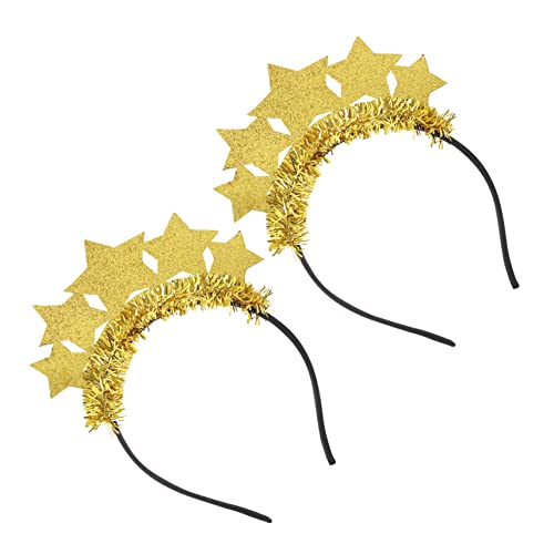 WRITWAA 2Stücke Haarbänder Für Goldene Haardekoration Fotostütze Für Partys Geometrische Designs Für Unvergessliche Anlässe Bequem Und Fest Sitzend von WRITWAA
