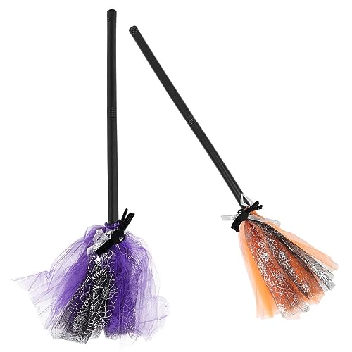 WRITWAA 2st Halloween Hexenbesenkostüm Künstlich Spinnweben Zauberstab Girlande Gruselig Halloween Fliegender Besen Glühen Hexenbesenstiel Hexenbesen Für Kessel Fee Tuch WRITWAA 2st Halloween Hexenbesenkostüm Künstlich Spinnweben Zauberstab Girlande Gruselig Halloween Fliegender Besen Glühen Hexenbesenstiel Hexenbesen Für Kessel Fee Tuch von WRITWAA