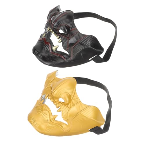 WRITWAA 2st Halloween-prime-maske Grimassenkostüm Schrecklich Maskiert Halloween-party-maske Dekoratives Halloween Halloween-cosplay-maske Giftkostüm Für Teufelshälfte Black Plastik WRITWAA 2st Halloween-prime-maske Grimassenkostüm Schrecklich Maskiert Halloween-party-maske Dekoratives Halloween Halloween-cosplay-maske Giftkostüm Für Teufelshälfte Black Plastik von WRITWAA