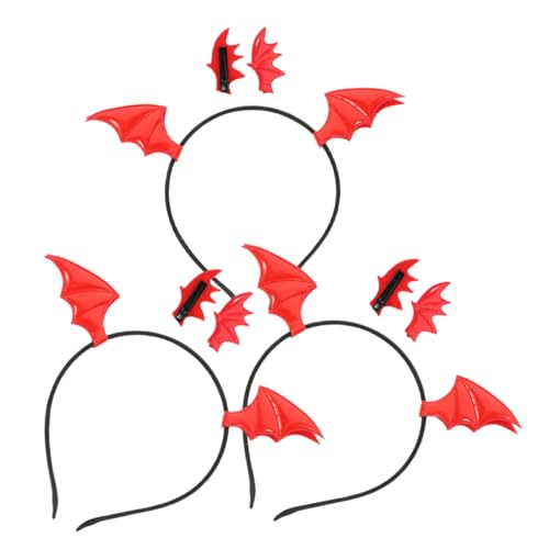WRITWAA 3 Satz Teiliges Fledermaus Haarreif Halloween Party Haarreif und Haarklammer Cosplay Haarreifen Festlicher Kopfschmuck für Damen und Mädchen WRITWAA 3 Satz Teiliges Fledermaus Haarreif Halloween Party Haarreif und Haarklammer Cosplay Haarreifen Festlicher Kopfschmuck für Damen und Mädchen von WRITWAA