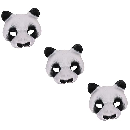 WRITWAA 3 Stück Eva Panda Maske Halloween Kostümaccessoire Langlebig Süße Tiermaske für Party Geeignet WRITWAA 3 Stück Eva Panda Maske Halloween Kostümaccessoire Langlebig Süße Tiermaske für Party Geeignet von WRITWAA