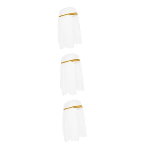 WRITWAA 3 Stück Halloween Arabische Mütze Polyester Einheitsgröße Unisex Arabisches Kostümzubehör für Erwachsene Party Cosplay Bühnenauftritt von WRITWAA