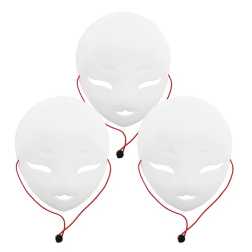 WRITWAA 3 Stück Halloween DIY Blankomasken - Bemalbare weiße Kunststoff-Fursuit-Tiergesichtsmasken Bemalbare Tiergesichtsabdeckung für DIY Basteln Maskerade Party Requisiten WRITWAA 3 Stück Halloween DIY Blankomasken - Bemalbare weiße Kunststoff-Fursuit-Tiergesichtsmasken Bemalbare Tiergesichtsabdeckung für DIY Basteln Maskerade Party Requisiten von WRITWAA
