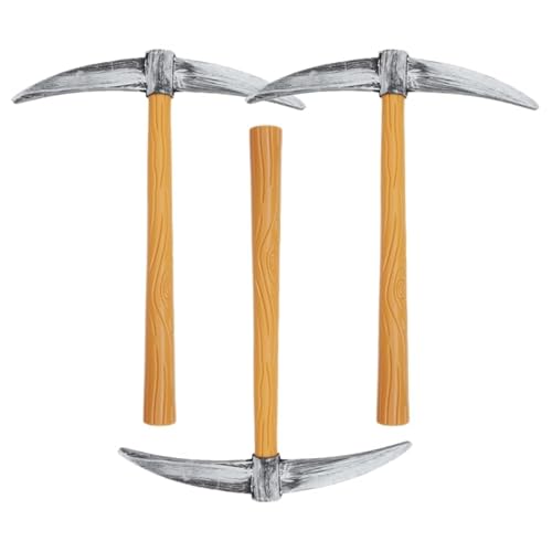WRITWAA 3 StüCk Simulation Spitzhacke Spielzeug Zwerg Cosplay Requisite FüR Party Und BüHnenauftritt, Khaki Schaumstoff-Spitzhacke, Leicht Und Tragbar WRITWAA 3 StüCk Simulation Spitzhacke Spielzeug Zwerg Cosplay Requisite FüR Party Und BüHnenauftritt, Khaki Schaumstoff-Spitzhacke, Leicht Und Tragbar von WRITWAA