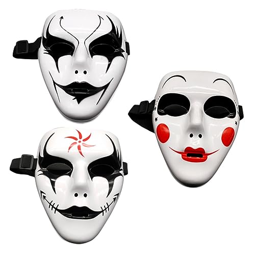 WRITWAA 3 Stück Teiliges Handgefertigte Halloween Masken für Cosplay Dekorative Masken für Kostümpartys für Halloween Karneval und Bars WRITWAA 3 Stück Teiliges Handgefertigte Halloween Masken für Cosplay Dekorative Masken für Kostümpartys für Halloween Karneval und Bars von WRITWAA