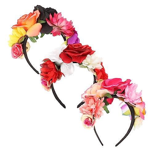 WRITWAA 3 Stück Teiliges Mexikanisches Blumen Stirnband für Halloween Gothische Haarschmuck mit Realistischen Rosen für Kostüme Partys und Feiern Verschiedenen Farben WRITWAA 3 Stück Teiliges Mexikanisches Blumen Stirnband für Halloween Gothische Haarschmuck mit Realistischen Rosen für Kostüme Partys und Feiern Verschiedenen Farben von WRITWAA
