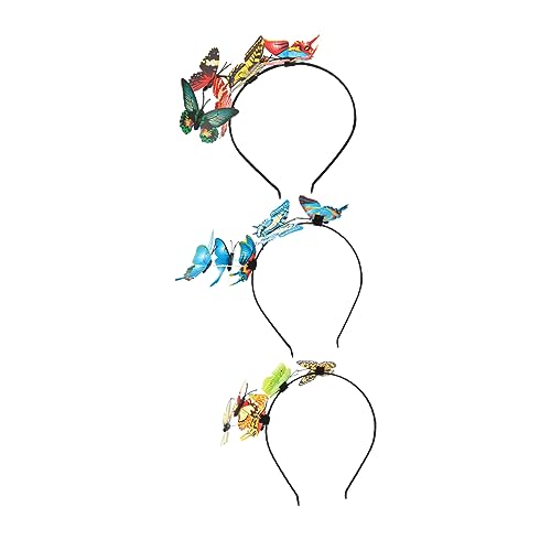 WRITWAA 3 Stück Teiliges Schmetterlings Haarband für und Mädchen Handgefertigter Kopfschmuck mit Bunten Schmetterlingen Accessoire für Hochzeiten und Fotoshootings von WRITWAA