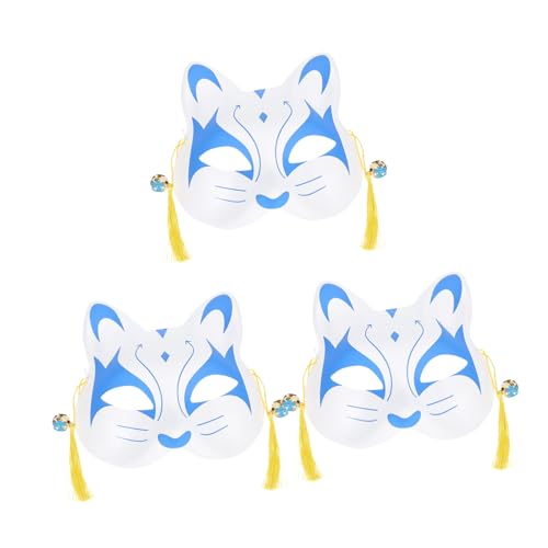 WRITWAA 3st Fuchs Halbgesichtsmaske Halloweenkostüm Halloween-party-masken Masken Verkleiden Fuchs Cosplay-masken Tiermasken Maskerade Ball Halloween-maske Maskerade Masken Pvc Blue WRITWAA 3st Fuchs Halbgesichtsmaske Halloweenkostüm Halloween-party-masken Masken Verkleiden Fuchs Cosplay-masken Tiermasken Maskerade Ball Halloween-maske Maskerade Masken Pvc Blue von WRITWAA