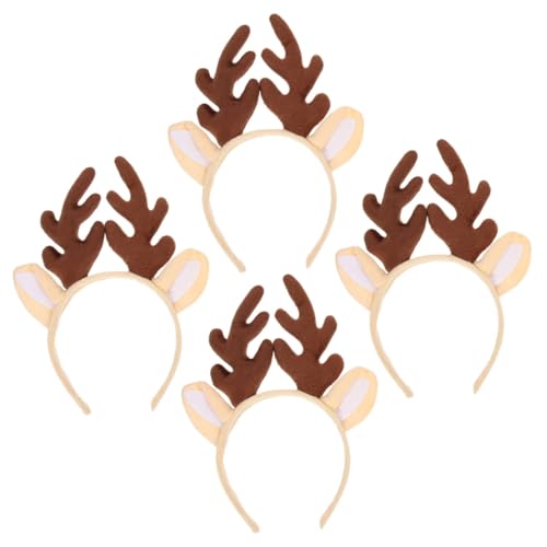 WRITWAA 4 Stck. Weihnachtliches Teiliges Geweih Stirnband für Mädchen Niedliches Rentier Haarband aus Hochwertigem Material Festlicher Kopfschmuck für Weihnachten Party und Fasching WRITWAA 4 Stck. Weihnachtliches Teiliges Geweih Stirnband für Mädchen Niedliches Rentier Haarband aus Hochwertigem Material Festlicher Kopfschmuck für Weihnachten Party und Fasching von WRITWAA