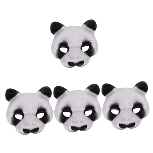 WRITWAA 4 Stück Eva Halloween Panda Maske Cosplay Tierkostüm Party Requisite für Erwachsene und Vielseitig für Karneval Maskerade Fasching WRITWAA 4 Stück Eva Halloween Panda Maske Cosplay Tierkostüm Party Requisite für Erwachsene und Vielseitig für Karneval Maskerade Fasching von WRITWAA