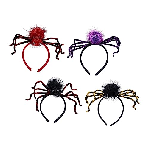 WRITWAA 4 Stück Halloween Spinnen Haarreif Teiliges Lustiger Kopfschmuck für Kostümpartys Maskeraden und Cosplay Gelb Rot und Schwarz für Festliche Anlässe und Kreative Dekoration WRITWAA 4 Stück Halloween Spinnen Haarreif Teiliges Lustiger Kopfschmuck für Kostümpartys Maskeraden und Cosplay Gelb Rot und Schwarz für Festliche Anlässe und Kreative Dekoration von WRITWAA