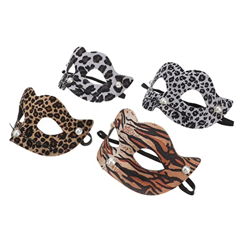 WRITWAA 4 Stück Leoparden-PVC-Maske Halloweenkostüm Halloween- Abdeckung Karnevalsmasken Dekoration halloween masken halloweenmaske tier masken Kostüm Halbmaske Cosplay-Partymaske WRITWAA 4 Stück Leoparden-PVC-Maske Halloweenkostüm Halloween- Abdeckung Karnevalsmasken Dekoration halloween masken halloweenmaske tier masken Kostüm Halbmaske Cosplay-Partymaske von WRITWAA