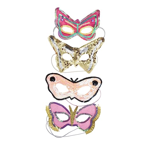 WRITWAA 4 Stück Schmetterlingsmaske Maskenball Masken Paare Maskerade Masken Maskerade Auge Halloween-schmetterlingskostüm Maskerademasken Maskerade Ball Kostüm Dekoration Vlies Colorful von WRITWAA