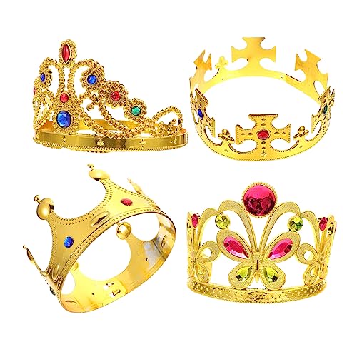 WRITWAA 4 Stück Teiliges Glitzer Rhinestone Krone Haarschmuck für Haarreif für Geburtstagspartys Geeignet für Prinzessinnen Themen und Kostüm Events von WRITWAA
