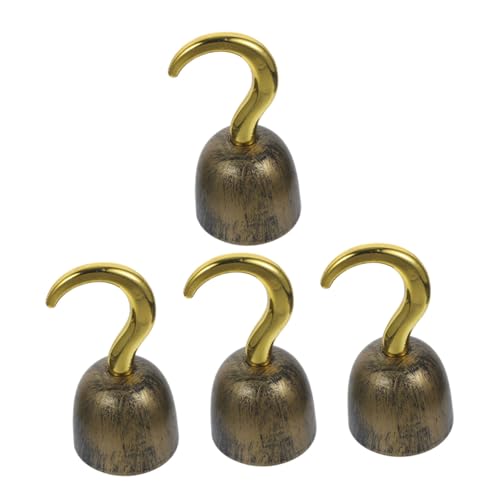 WRITWAA 4 Stück Teiliges Piratenhaken aus Robustem Retro Vintage Design für Halloween Cosplay und Piraten Themenpartys Langlebiges Piratenkostüm Zubehör für Erwachsene von WRITWAA