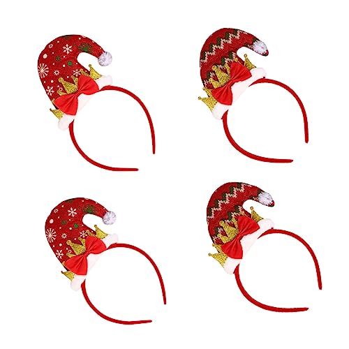 WRITWAA 4 Stück Teiliges Weihnachtsmützen Haarreif für Erwachsene Weicher Glatter Haarreifen mit Festlichem Design Wiederverwendbar für Weihnachten Party und Kostümierung WRITWAA 4 Stück Teiliges Weihnachtsmützen Haarreif für Erwachsene Weicher Glatter Haarreifen mit Festlichem Design Wiederverwendbar für Weihnachten Party und Kostümierung von WRITWAA