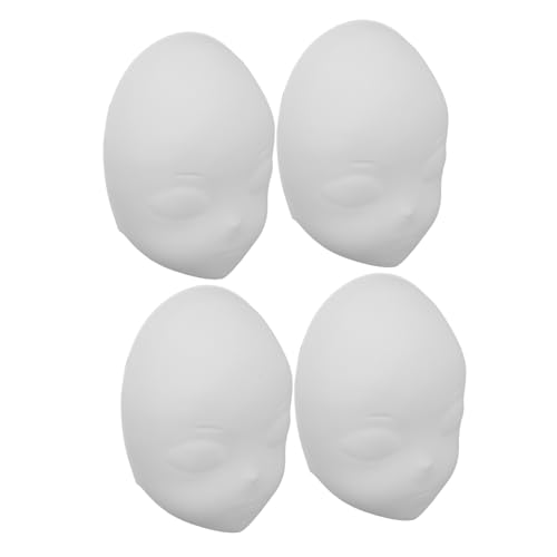 WRITWAA 4 Stück Weiße Kunststoff Vollgesichtsmasken zum Bemalen Blanke Masquerade Masken für DIY Halloween Karneval Party Sichere Kinderbastelmasken Vielseitige Kostümdekoration WRITWAA 4 Stück Weiße Kunststoff Vollgesichtsmasken zum Bemalen Blanke Masquerade Masken für DIY Halloween Karneval Party Sichere Kinderbastelmasken Vielseitige Kostümdekoration von WRITWAA
