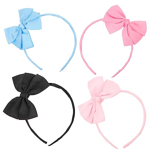 WRITWAA 4Stücke Modisches Stirnband mit Schleife Handgefertigter Haarschmuck Leichtes und Atmungsaktives Material Festivals und Cosplay Zufällige Stilvarianten von WRITWAA