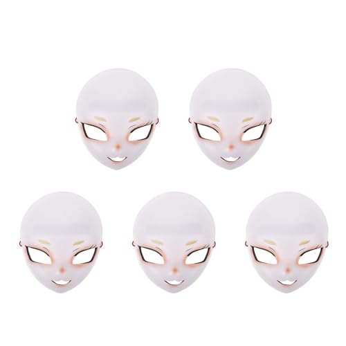 WRITWAA 5 Stück Bühnenauftritts-Requisitenmaske Cartoon-Cosplay-Maske Kunststoff Süße Katzen-Stil-Masken Für Partys von WRITWAA