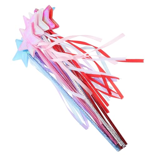 WRITWAA 5 Stück Teiliges Feenstab für Glitzernde Zauberstäbe in Rosa Weiß Rot für Geburtstagsfeiern Halloween Weihnachten und Bühnenaufführungen von WRITWAA