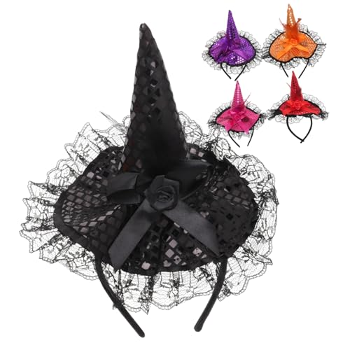 WRITWAA 5 Stück Teiliges Halloween Haarband mit Pailletten Bunte Hexen Stirnbänder für Erwachsene in Rot Rosa Orange und Schwarz für Halloween Partys und Kostüm Events WRITWAA 5 Stück Teiliges Halloween Haarband mit Pailletten Bunte Hexen Stirnbänder für Erwachsene in Rot Rosa Orange und Schwarz für Halloween Partys und Kostüm Events von WRITWAA