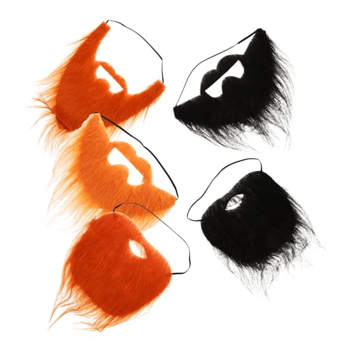 WRITWAA 5St falscher Bart Halloween Männer Bart Halloween-Gesichtsbehaarung Maskerade Halloween mitgebsel Halloween oblaten perücken Party gefälschter Bart Halloween-Cosplay-Bärte Flanell von WRITWAA