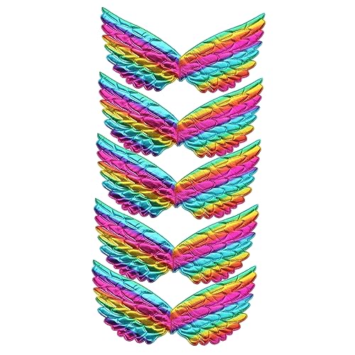 WRITWAA 5St halloween costume halloween kleidung halloween outfits halloweenkostüme einhornflügeln Plüsch Flügel Kostüm Fee Party Wing Requisiten filigranes Partyzubehör Polyester Colorful von WRITWAA
