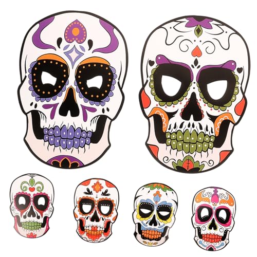 WRITWAA 6 Stk Totenkopfmaske für Maskerade Lippen-Schlafmaske Maske reinigen Tag der Toten Gesicht halloween masken halloweenmaske Halloween-Party-Maske Maskerade-Schädelmaske Papier WRITWAA 6 Stk Totenkopfmaske für Maskerade Lippen-Schlafmaske Maske reinigen Tag der Toten Gesicht halloween masken halloweenmaske Halloween-Party-Maske Maskerade-Schädelmaske Papier von WRITWAA