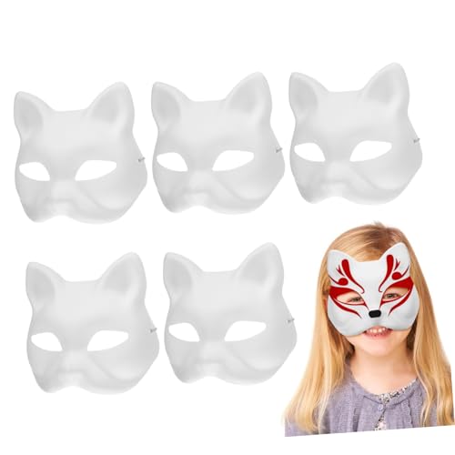 WRITWAA 6 Stück Diy Katzenmaske Leere Papiersmasken Bemalen für Bastelideen für Partys Halloween und Kreative Projekte Fördert die Interaktion und Fantasie WRITWAA 6 Stück Diy Katzenmaske Leere Papiersmasken Bemalen für Bastelideen für Partys Halloween und Kreative Projekte Fördert die Interaktion und Fantasie von WRITWAA