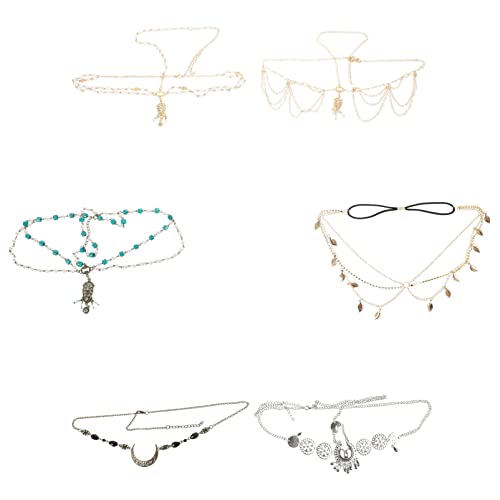 WRITWAA 6 Stück Teiliges Boho Stil Haarschmuck mit Mond und Quasten für Hochzeiten Partys und Halloween Dekoration für Brautjungfern und Besondere Anlässe von WRITWAA