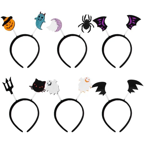 WRITWAA 6 Stück Teiliges Halloween Haarband Kreative Kostüm Accessoires für Partys für Erwachsene Halloween Haarschmuck für Unvergessliche Feiern von WRITWAA