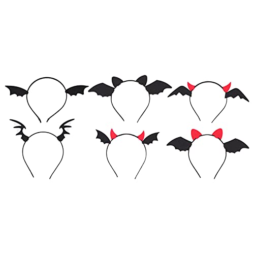 WRITWAA 6 Stück Teiliges Teufelsflügel Haarreifen Einzigartige Halloween Party Kopfbedeckung für Kostümpartys für Karneval und Festivals WRITWAA 6 Stück Teiliges Teufelsflügel Haarreifen Einzigartige Halloween Party Kopfbedeckung für Kostümpartys für Karneval und Festivals von WRITWAA
