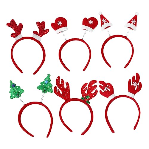 WRITWAA 6 Stück Teiliges Weihnachts Haarreif mit Geweih Design Leicht Komfortabel Langlebig Festliche Haarschmuck Accessoires für Weihnachtsfeier Passend zu Casual und Party Outfits WRITWAA 6 Stück Teiliges Weihnachts Haarreif mit Geweih Design Leicht Komfortabel Langlebig Festliche Haarschmuck Accessoires für Weihnachtsfeier Passend zu Casual und Party Outfits von WRITWAA