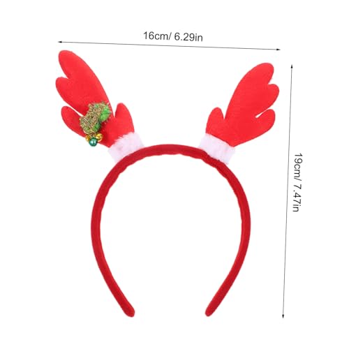 WRITWAA 6 Stück Teiliges Weihnachts Stirnband mit Rentiergeweih Niedliche Haarreifen Zubehör für Erwachsene Bequem und Fest Sitzend für Weihnachtsfeiern und Festliche Kostüme von WRITWAA
