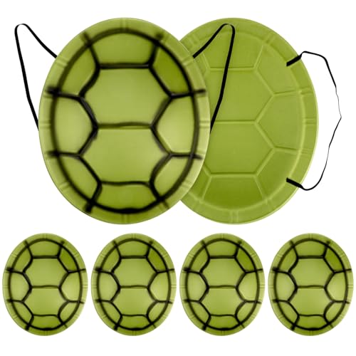 WRITWAA 6PCS Schildkrötenpanzer Halloween Cosplay Kostüm, Eva Schildkrötenpanzer Requisiten, Grün, 44 x 35 x 7 cm, für Partys, Cosplay, Halloween von WRITWAA