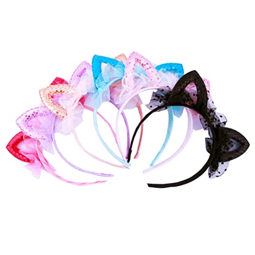 WRITWAA 6Stücke Teiliges Süßes Haarreifen mit Katzenohren Glitzernde Haarschmuck für Partys und Besondere Anlässe WRITWAA 6Stücke Teiliges Süßes Haarreifen mit Katzenohren Glitzernde Haarschmuck für Partys und Besondere Anlässe von WRITWAA