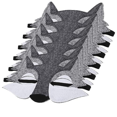 WRITWAA 6st Oberfläche Aus Vliesfilz Halloweenkostüm Maskerade Wolf Masken Halbes Halloween Tierkostüm Volles Halloween Schädelmaske Reh Halloween-maske Halber Schädel Led-maske Gefühlt WRITWAA 6st Oberfläche Aus Vliesfilz Halloweenkostüm Maskerade Wolf Masken Halbes Halloween Tierkostüm Volles Halloween Schädelmaske Reh Halloween-maske Halber Schädel Led-maske Gefühlt von WRITWAA
