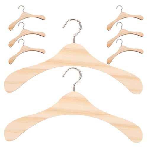 WRITWAA 8 Stück Mini-Kleiderbügel für Puppen: Miniatur-Kleiderbügel für Puppen – Kleider-Outfit-Halter – für Kleidungsstücke, Kleider, Mäntel, Outfits, Accessoires von WRITWAA