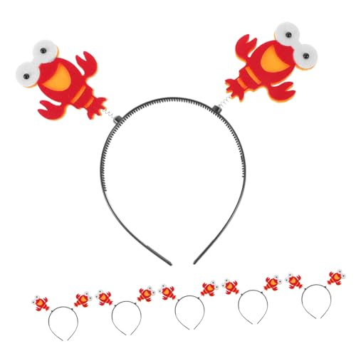 WRITWAA 8 Stück Teiliges Krabben-haarreif- Lustiger Party-haarschmuck mit Cartoon-lobster-design Leichter Damen-kopfschmuck für Halloween Karneval Cosplay und Festliche Anlässe von WRITWAA
