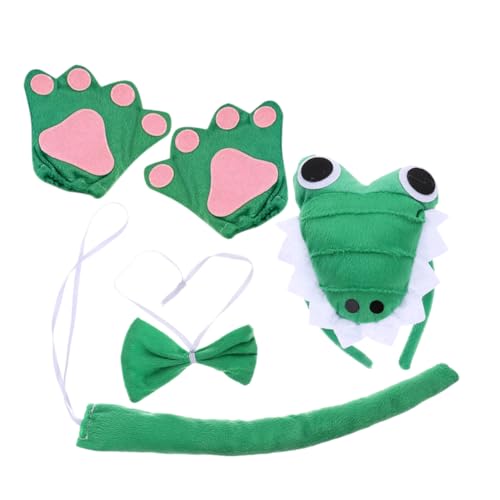 WRITWAA Alligator Kostüm Set mit Haarreif Fliege und Handschuhen Detailreiches Tierkostüm Zubehör für Karneval Halloween Cosplay und Themenpartys Niedliches Design WRITWAA Alligator Kostüm Set mit Haarreif Fliege und Handschuhen Detailreiches Tierkostüm Zubehör für Karneval Halloween Cosplay und Themenpartys Niedliches Design von WRITWAA