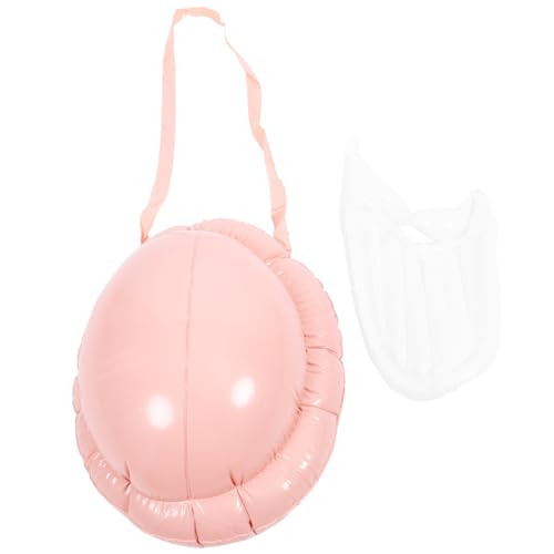 WRITWAA Aufblasbares Weihnachtsmann Kostüm Set mit Falschem Bauch und Leichtes Langlebiges Xmas Party Zubehör für Karneval Cosplay und Festliche Weihnachtsfeiern von WRITWAA