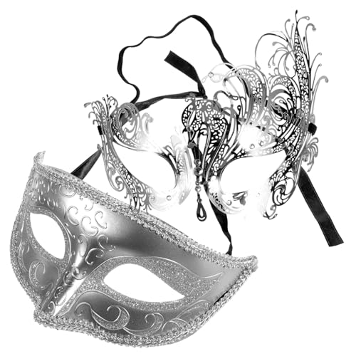 WRITWAA Augenmaske Set Für Karneval Und Maskenball Elegante Venezianische Masken Für Damen Und Herren Perfekte Verkleidung Für Halloween Und Themenpartys Silberne Design Mit WRITWAA Augenmaske Set Für Karneval Und Maskenball Elegante Venezianische Masken Für Damen Und Herren Perfekte Verkleidung Für Halloween Und Themenpartys Silberne Design Mit von WRITWAA